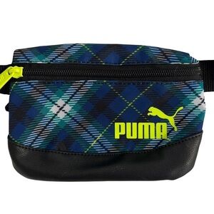 PUMA • Blue Plaid Pattern Unisex Fanny Pack Bag